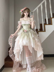 Meowing and fruity - Midsummer Dream - High-low Hem Fairy Lolita Dress