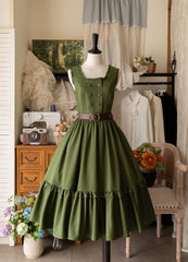 Forest Wardrobe - Little Manor - Classical Lolita JSK Dress & Long Sleeve Blouse