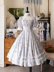 Forest Wardrobe - Forest Basket - Classic Lolita OP Dress Floral Print