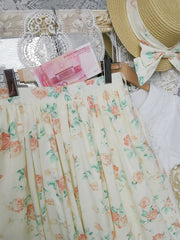 Miss Point - Customized Vintage Sweet Elegant Rose Skirt