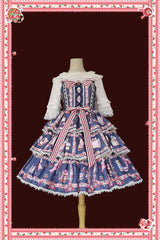 Infanta-Strawberry Tea - Tiered Ruffles Lolita JSK