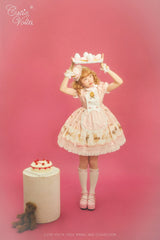 CutieVolta - Blissful Confectionery - Sweet Lolita OP Dress Bear Print JSK