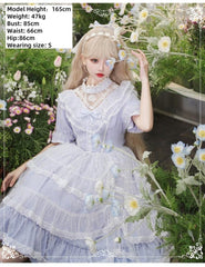 Eieyomi - Iris Love - Classic Lolita OP Princess Lolita Puff Dress and Veil