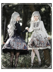 YingLuoFu - Black Fairytale - Gothic Twins Lolita JSK
