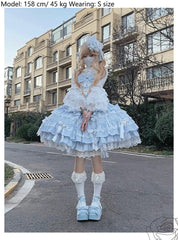 ZhiJinYuan - Love Notebook - Old School Lolita JSK Vintage Doll Tiered Dress