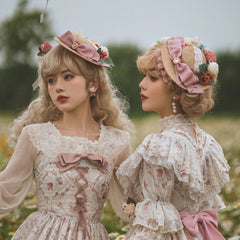Miss Point - Woody Rose - Elegant Flower Lolita Hat
