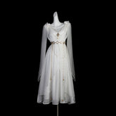 Cornfield Lolita - Divine - Elegant Greek Mythology Style Lolita JSK Irregular Hem White JSK Dress