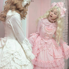 Plum Tree - Pure Love Language - Sweet Lolita Pearl JSK Princess Sleeves Blouse