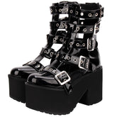 Angelic Imprint - Gothic Lolita Punk Platform Boots Sandals