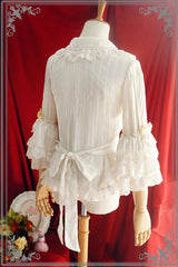 Strawberry Witch - Flower Wedding White Dark Blue Blouse