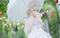 Whale Island - Laraine - Gorgeous Lolita Parasol Lace Umbrella Lolita Long Umbrella