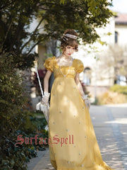 Surface Spell - Spring Rendezvous - Vintage Lolita OP Dress Embroidered Empire Waist Dress