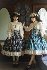 Miss Point - Customized Vintage Lolita Skirt Elegant Pullover Fishbone SK