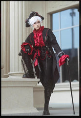 Forest Fluorescent Carps - Rose Countess - Ouji Lolita Pants Suit Prince Coat Elegant Shirt Trailing