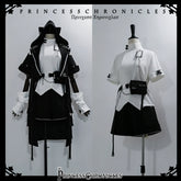 Princess Chronicles - White Cat Dark - Ouji Lolita Cat Ear Hooded Jacket, Pocket Shorts