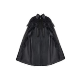 With Puji - Pilgrim - Black Gothic Lolita Cape, Detachable 2-Piece