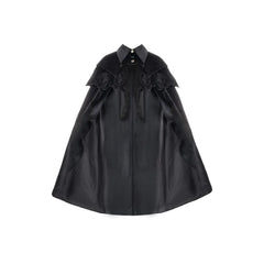With Puji - Pilgrim - Black Gothic Lolita Cape, Detachable 2-Piece
