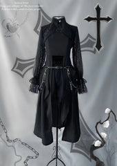 Your Highness - Nun Lolita Gothic OP Dress Full Set