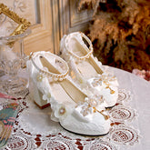 One Night - Wedding Lolita Floral Pointed Toe Heels