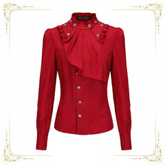 Immortal Thorn - Retro Ouji Lolita Blouse, Detachable Jabot