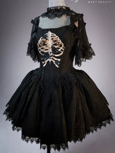 Lingxi Lolita - Bone island Gothic Lolita Corset Goth Blouse Skirt Set