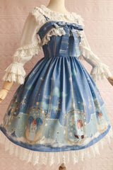 Yilia - Oriel's Blessing - Angel-themed Printed Lolita Jumper Dress