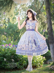 B.Dolly - Rabbit Tea Party - Sweet Lolita Printed Dress, OP & JSK