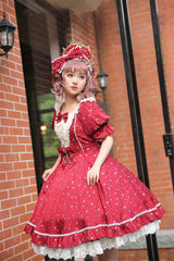 Strawberry Witch - Midsummer Star - Foil Printing Lolita JSK Dress Solid Color