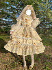 Puppet Night - Elegant Lolita Flounce Hemline Princess Dress Multicolors