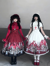 Nn Star - Dragon Bone Lily - Bone Printed Bust-Supporting Gothic Lolita JSK