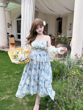 Yingtang - Plus Size Blue Lolita JSK Dress Cardigan Set New Arrival