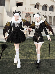 CastleToo - Crossbone - Ouji Lolita Shorts Suit Gothic Lolita Top and Blouse