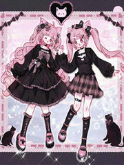 Yingtang - Plus Size Lolita Dress Leopard Hot Girl Sweet