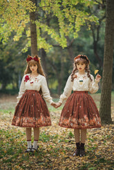 Miss Point - Chubby Fox in the Forest - Elegant Lolita Skirt Detachable Chest Guard SK