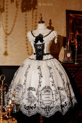 AuroraBorealis - Moonshadow - Gorgeous Wedding Lolita Dress Set Embroidered JSK SK and Bodice