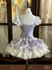 Meowing and fruity - Dream of Floral - Doll-Like Sweet Lolita Dress, Tiered Petal Hem