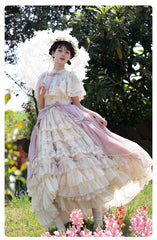 With PUJI - Nanke - Edwardian Collar Classic Lolita OP Dress Outfit