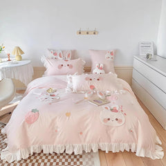 MiLL - Kawaii Lolita Rabbit Print Bedding Lolita Bedroom Set