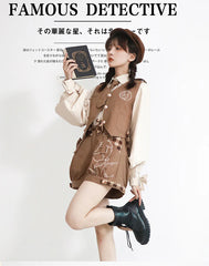 Piggy Bun - Famous Detective Goose - Ouji Lolita Shorts Set