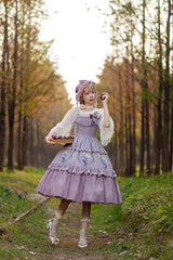 Infanta - Grape Manor - Country Lolita JSK Suit with Grape Embroidery