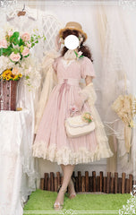 Miss Point - Tulip - Classic Lolita OP Dress Short Sleeve Dress Multicolors