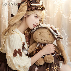 LovelyLota - KOKO Chocolate Rabbit - Furry Bunny Lolita Bag