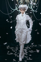 Immortal Thorn - Subtle Prejudice - Ouji Lolita Long Coat Hight-Low Hem with a Back Bow