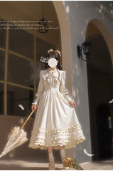 HuTaoMuJK - Wind Kiss Tulip - Classic Lolita OP Elegant Lolita Cardigan