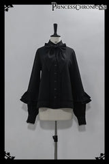 Princess Chronicles - Doll - Black Ouji Lolita Shirt with Removable Large Bow Tie