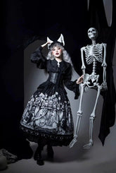 Caged Bird Hotel - Bone Theater - Halloween Gothic Lolita Fashion Shirt Skirt