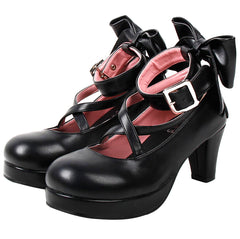 Angelic imprint - Elegant Lolita Shoes Princess Bowknot Lolita Heels Shoes