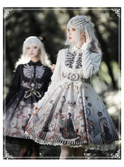 YingLuoFu - Black Fairytale - Gothic Twins Lolita JSK