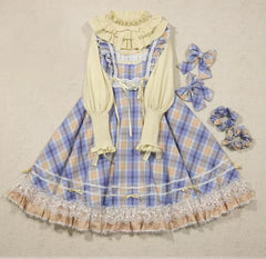 Miaoplus - Sweet Lolita Plaid JSK Multicolors Lucky Bag