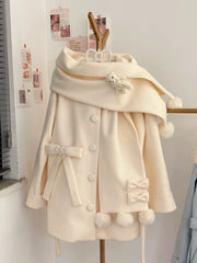 Platycodon House - Winter Sweet Lolita Coat Long Scarf Outerwear